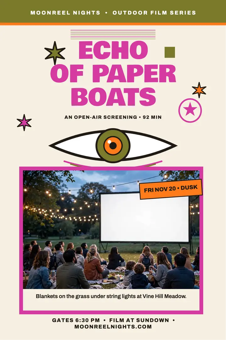 Moonreel Nights outdoor film poster template