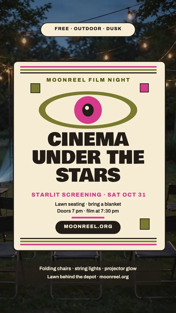 Moonreel film night story, outdoor cinema: outdoor film night story template