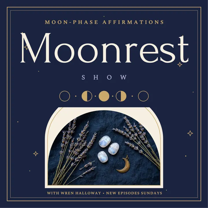 Moonrest moon affirmations podcast cover template