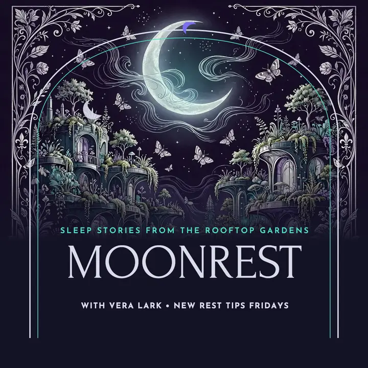 Moonrest sleep podcast cover: sleep podcast cover template