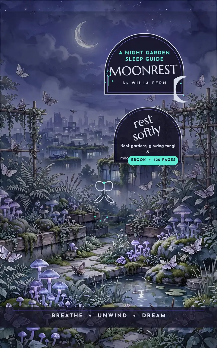 Moonrest night garden sleep guide cover template