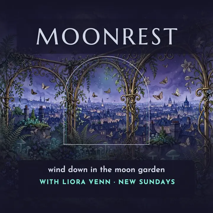 Moonrest moon garden sleep podcast cover template