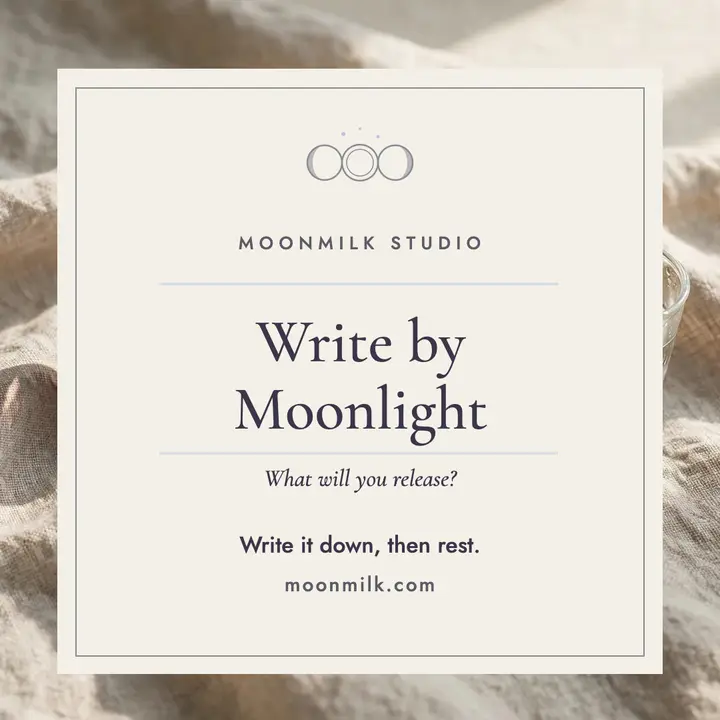 Moonmilk moon-journal prompt post: moon journal prompt post template