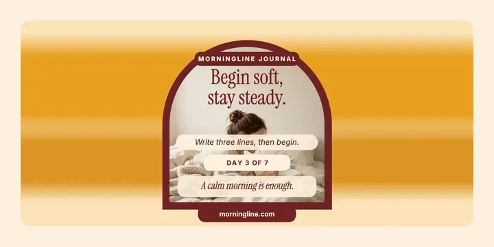 Morningline soft start affirmation post template