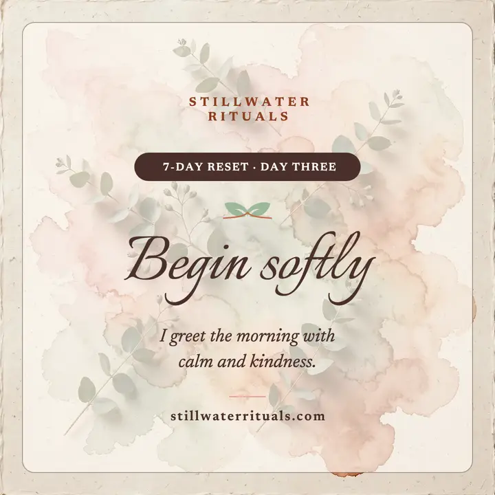 Begin softly morning affirmation post template