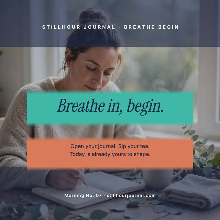 Stillhour morning affirmation post template