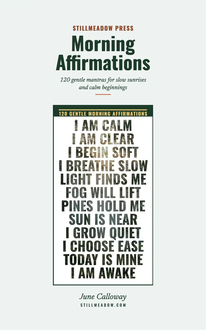 Morning affirmations forest cover template