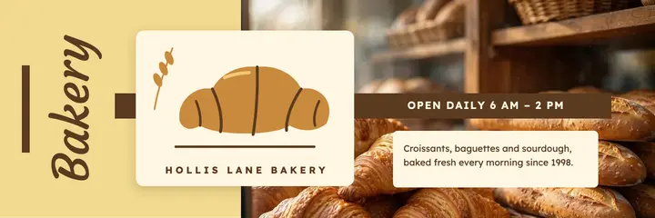 Bakery header template