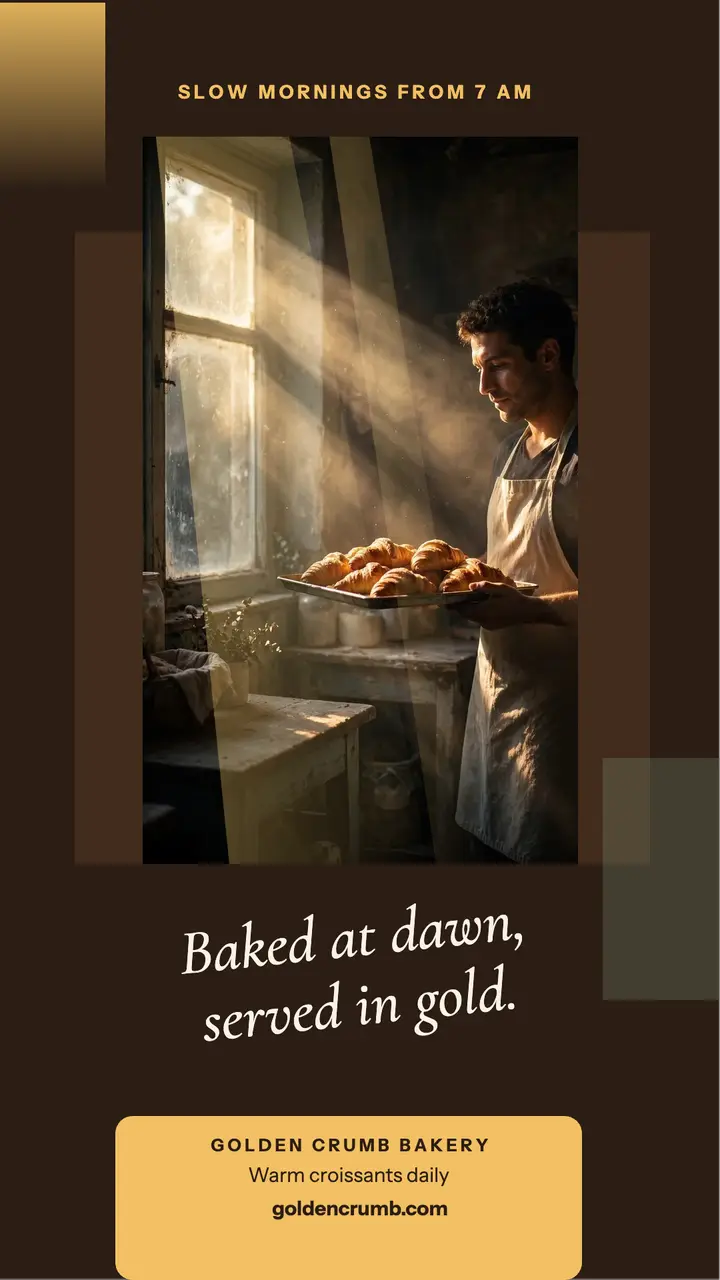 Golden Crumb slow morning beam story template