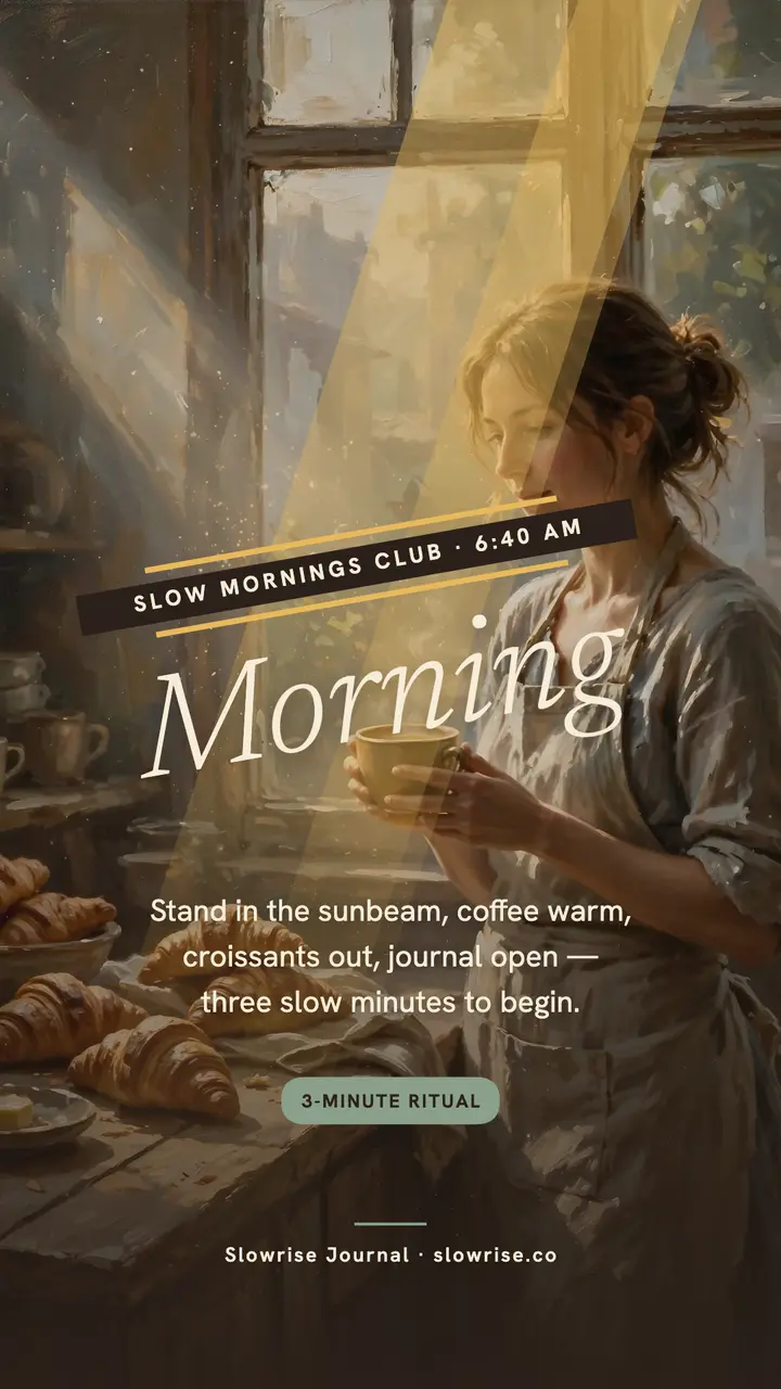 Slowrise morning beam story: morning routine story template