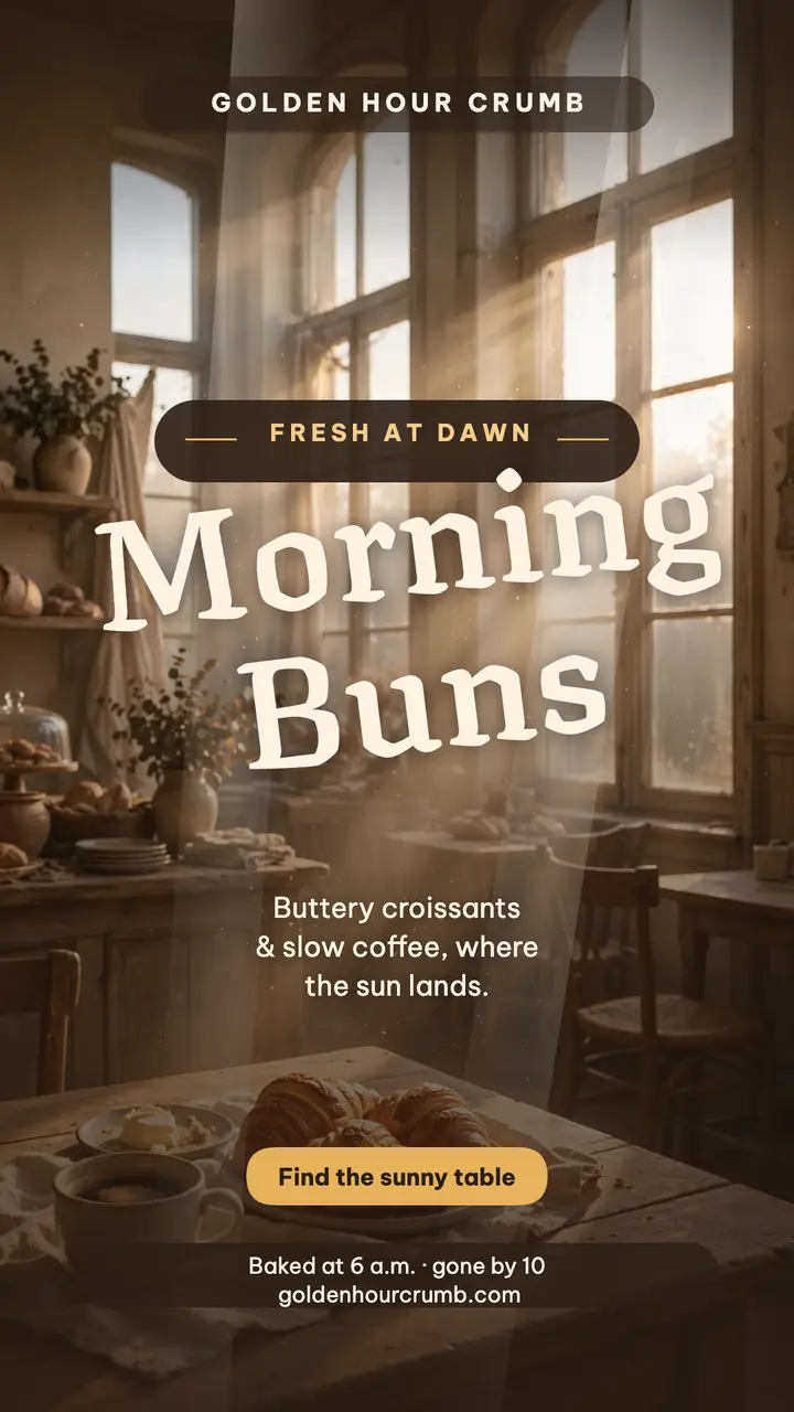 Golden Hour Crumb morning buns story template
