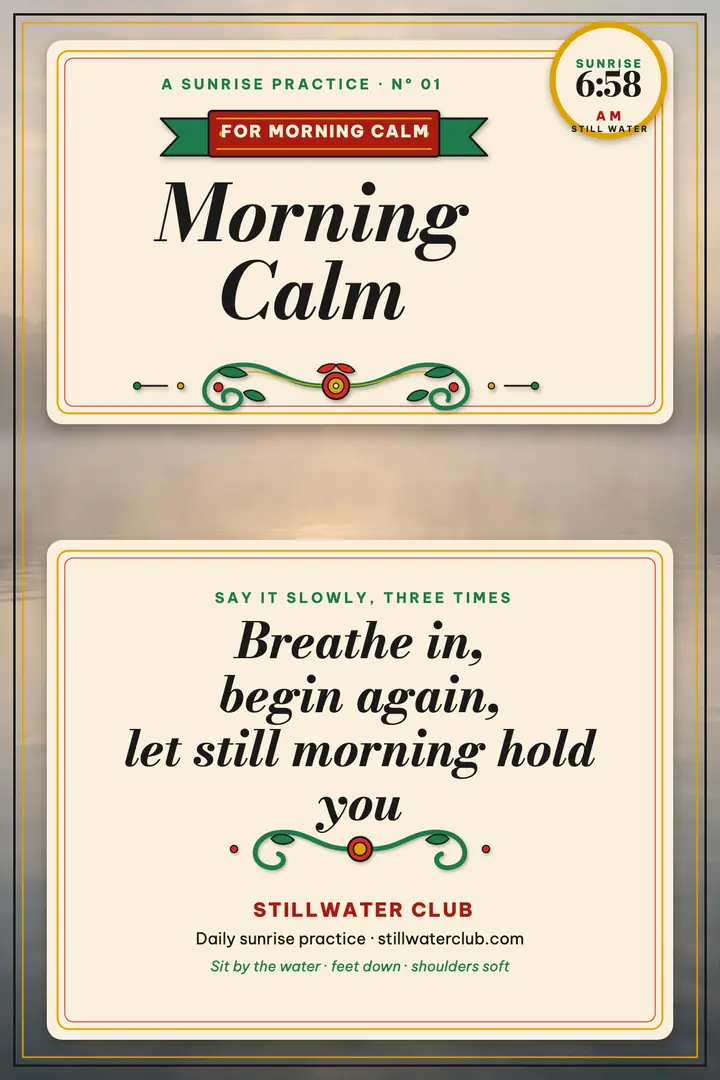 Morning calm Fileteado poster, Stillwater template
