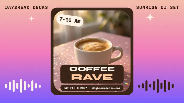 Daybreak Decks coffee rave morning set thumbnail template