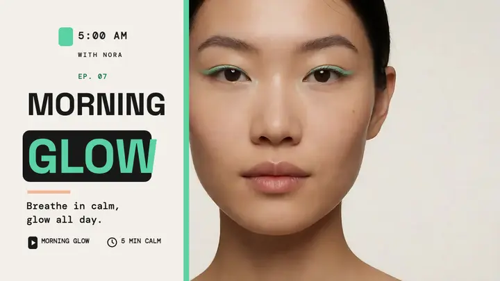 Morning Glow 5-min calm beauty thumbnail template