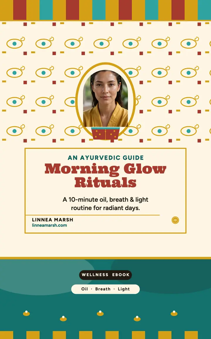 Morning Glow Rituals ayurvedic ebook cover template