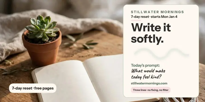 Stillwater Mornings journal prompt post template