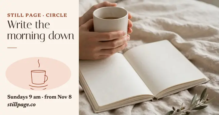 Still Page morning journaling circle post template