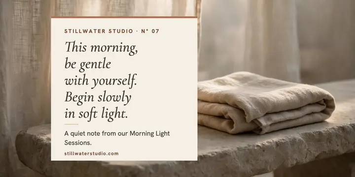 Stillwater morning light affirmation post template
