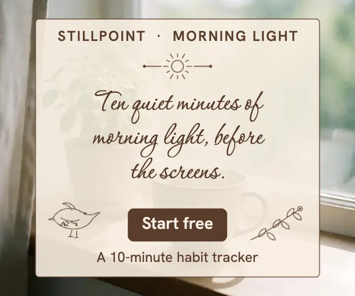 Stillpoint morning light habit ad template