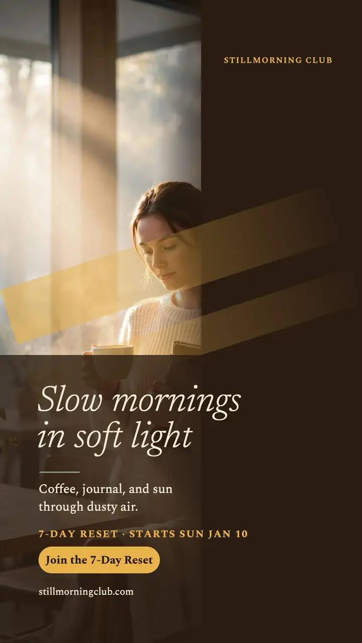 Stillmorning Club slow mornings story template