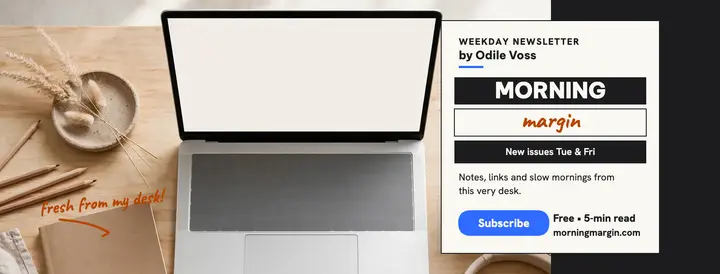 Morning Margin newsletter creator cover template