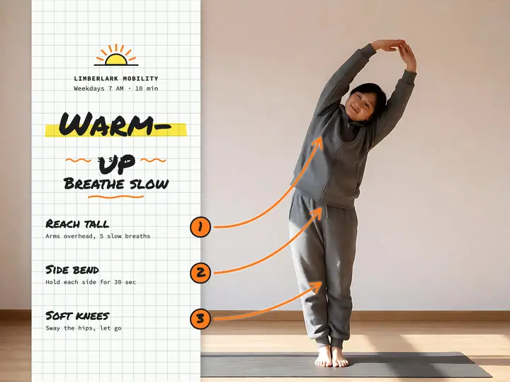 Limberlark warm-up sketchnote slide template