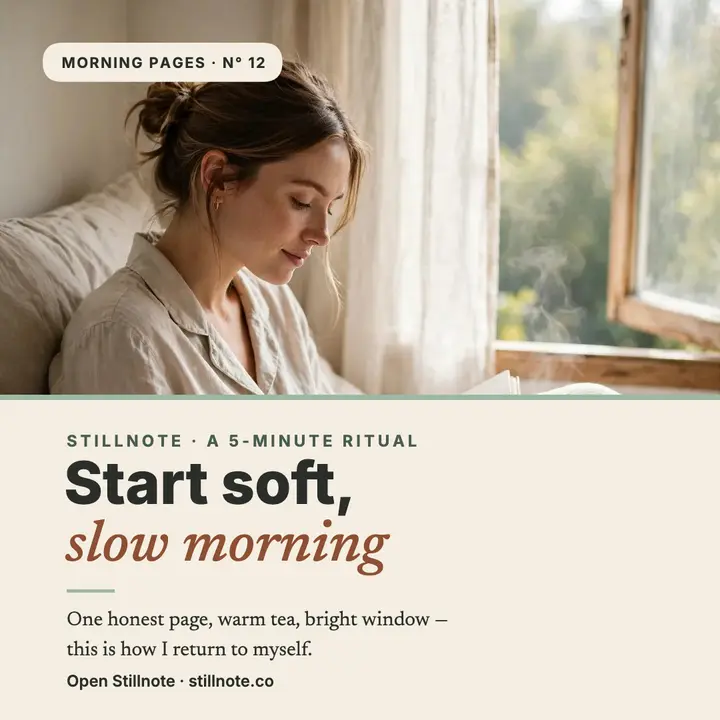 Stillnote morning pages ritual post template