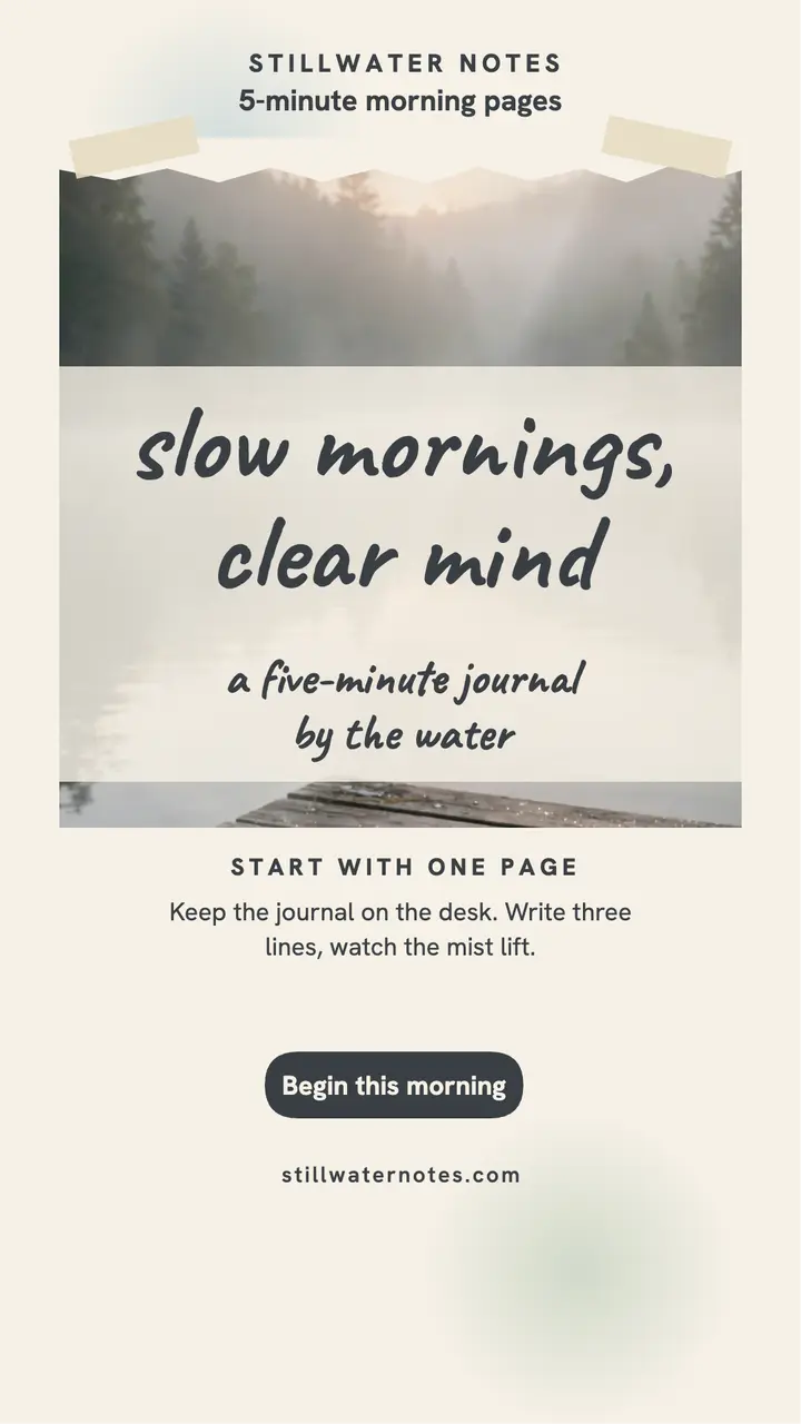 Stillwater Notes morning pages story template
