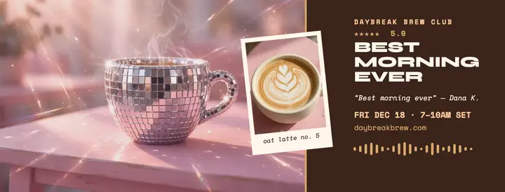 Daybreak Brew Club coffee rave review cover template