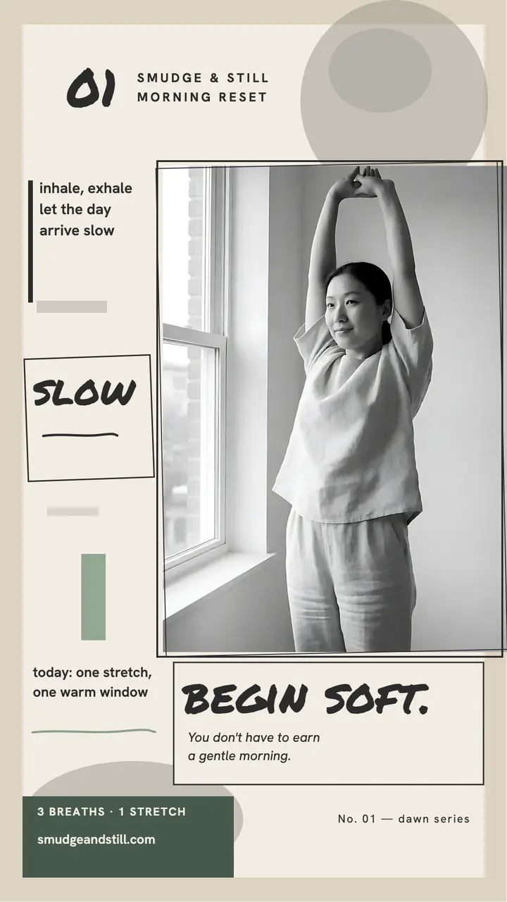 Smudge and Still morning reset story template
