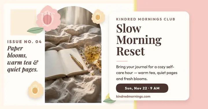 Slow morning journal reset post template