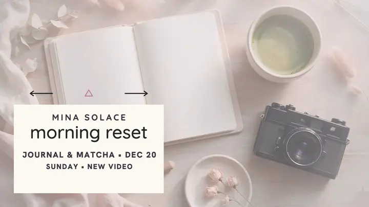 Mina Solace morning reset thumbnail template