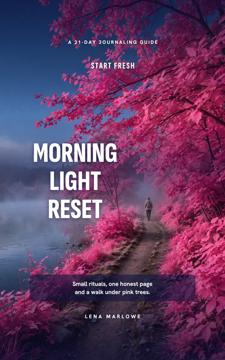 Morning Light Reset infrared ebook cover: wellness ebook cover template