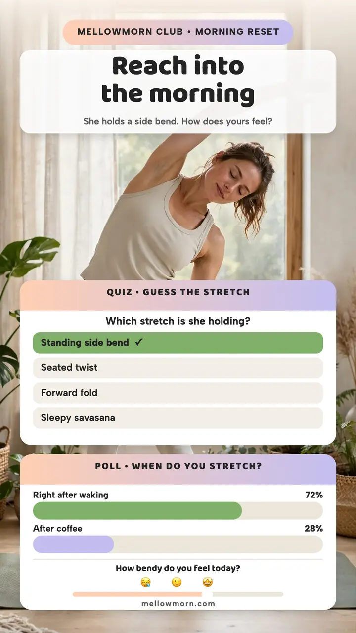 Morning Reset stretch poll story: wellness poll story template