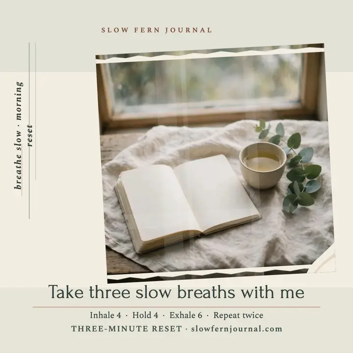 Slow Fern morning reset wellness post template