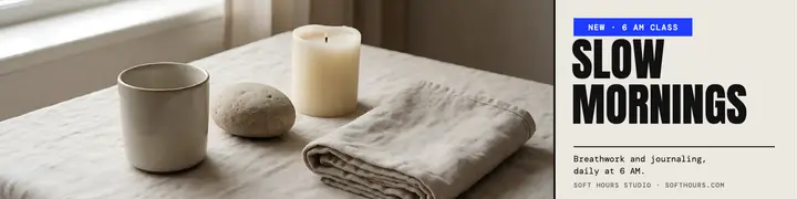 Soft Hours morning ritual banner template