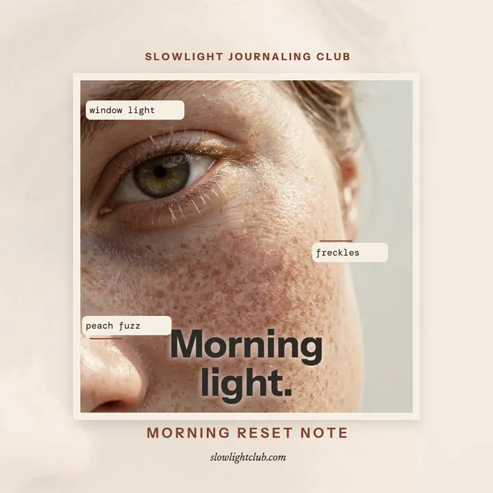 Slowlight morning skin journaling post template