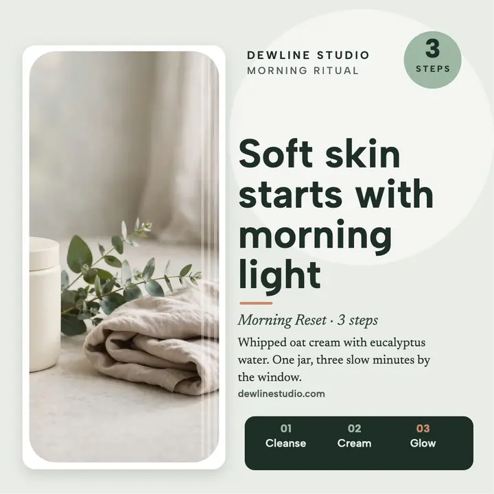Morning Reset skincare ritual post template