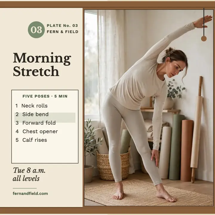 Morning stretch wall chart post template