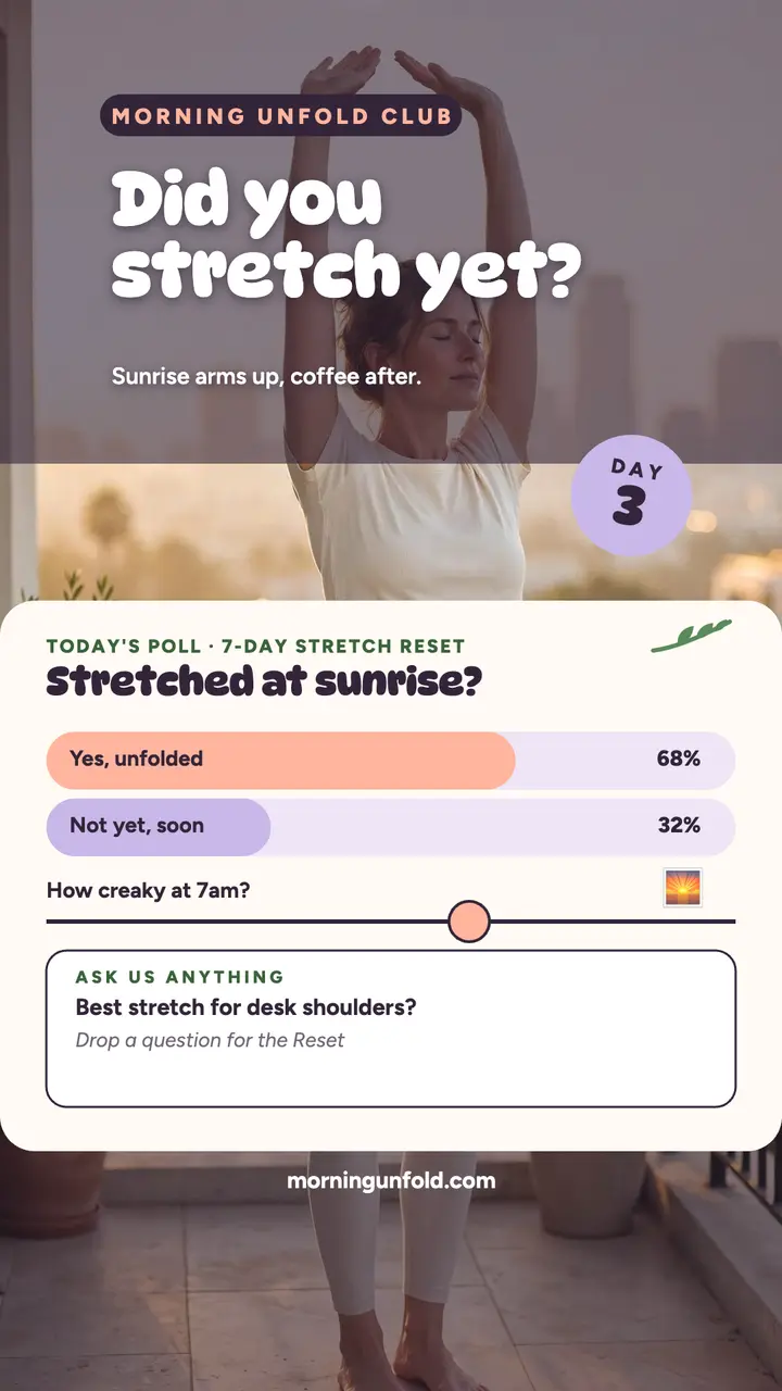 Morning Unfold stretch poll story template