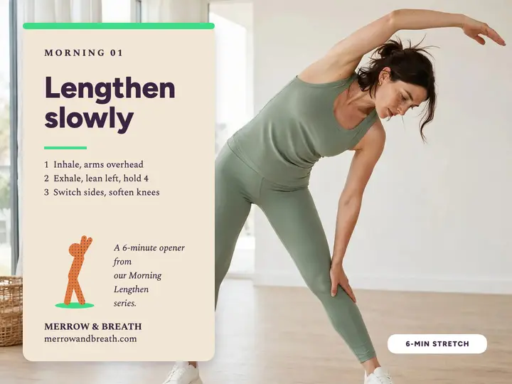 Merrow and Breath morning stretch slide template