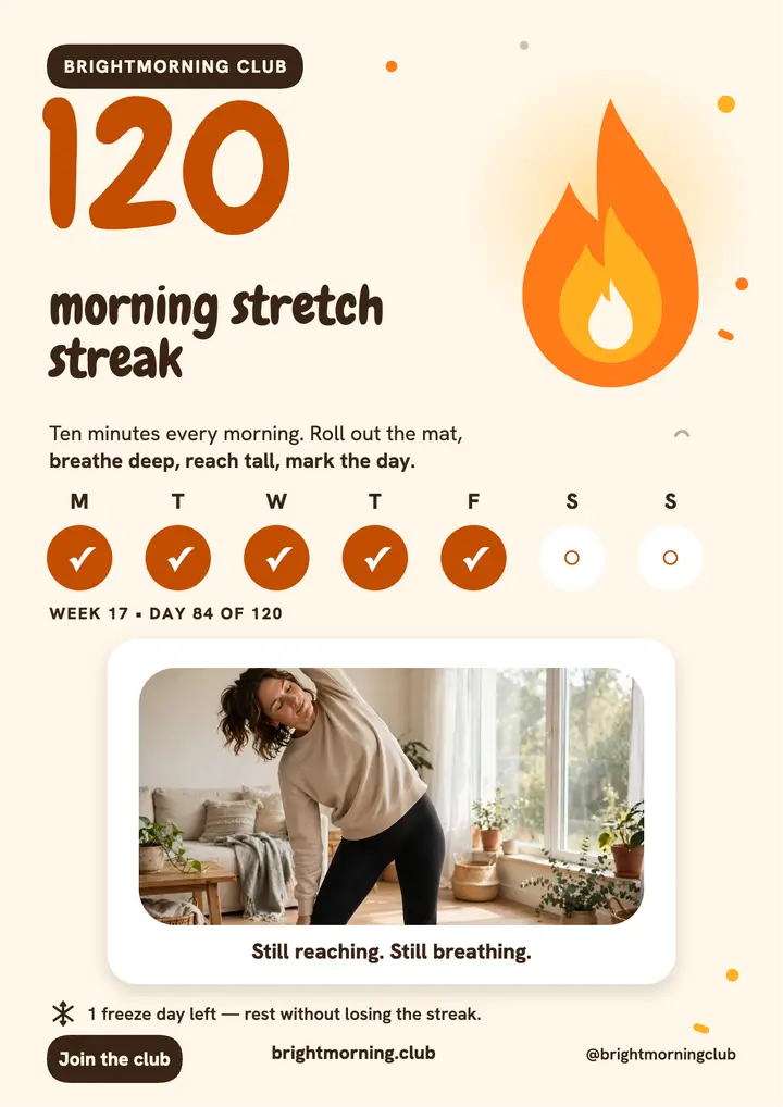 Brightmorning morning stretch streak template