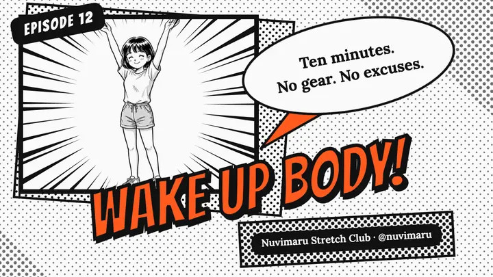 Morning stretch video manga thumbnail template