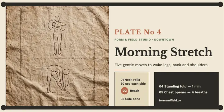 Morning stretch wall chart, Form and Field template