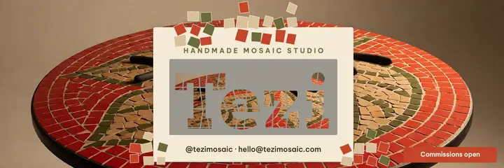Tezi mosaic studio X header, tessera tiles template