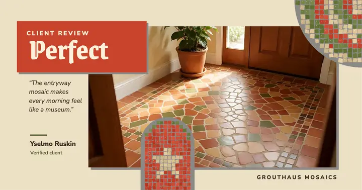Grouthaus Mosaics client review post: client review post template