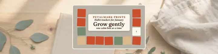 Petalmark Prints mosaic habit banner template