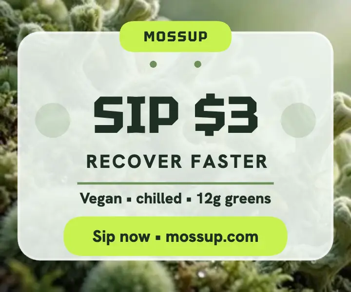 Mossup recovery drink ad template