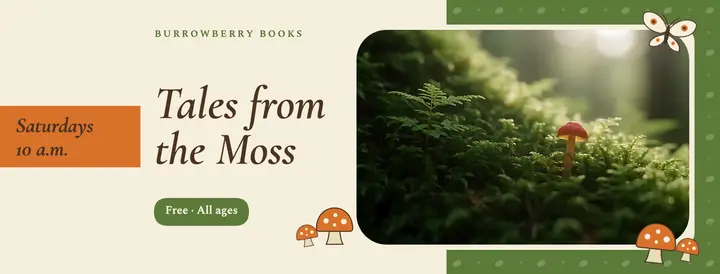 Burrowberry Books tales from the moss cover template