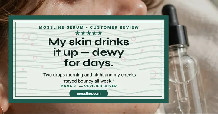 Mossline serum dewy skin review post template